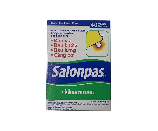 Cao dán giảm đau Salonpas (40 miếng/hộp)