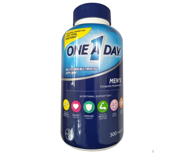 Viên uống bổ sung vitamin và khoáng chất dành cho nam One A Day Men’s Complete Multivitamin (300 viên/hộp)