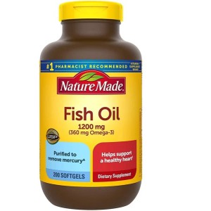 Viên dầu cá Omega 3 Fish Oil 1200mg Nature Made (200 viên/hộp)