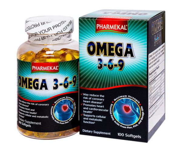 Viên dầu cá Omega 3-6-9 Pharmekal (100 viên/hộp)