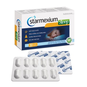 Viên uống giúp an thần, trị mất ngủ Starmexium Sleep (3 vỉ x 10 viên/hộp)