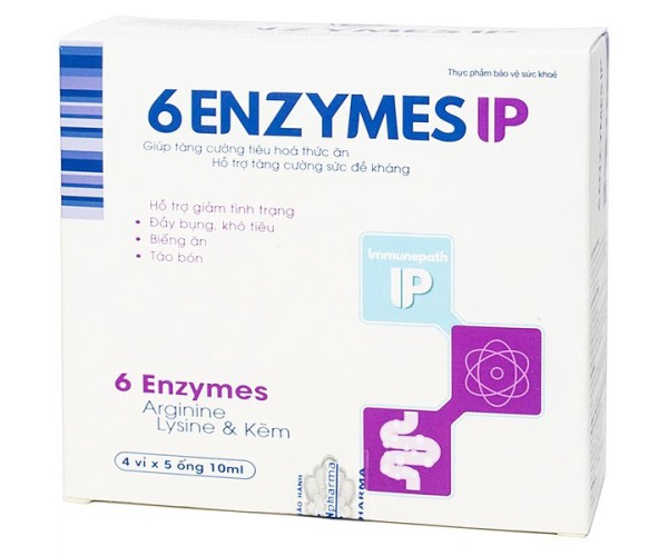 Dung dịch uống tăng cường tiêu hóa 6 Enzymes IP (20 ống/hộp)