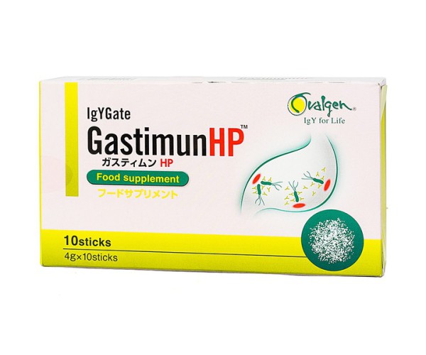 Bột uống điều trị bệnh viêm loét dạ dày tá tràng do H. pylori GastimunHP (10 gói/hộp)