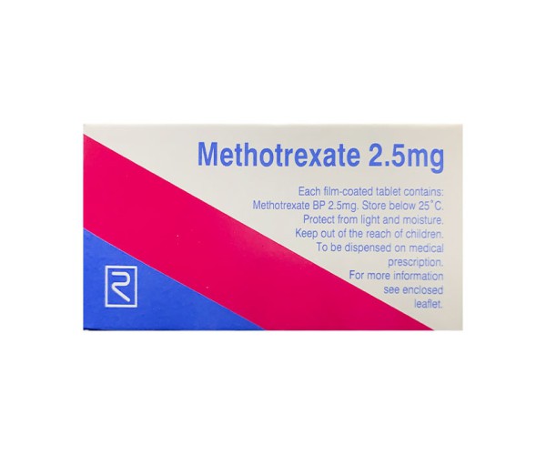 Thuốc trị ung thư bạch cầu, ung thư nhau thai Methotrexate 2.5mg (10 vỉ x 10 viên/hộp)