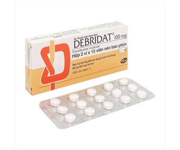 Thuốc điều trị triệu chứng đau đường tiêu hóa Debridat 100mg (2 vỉ x 15 viên/hộp)