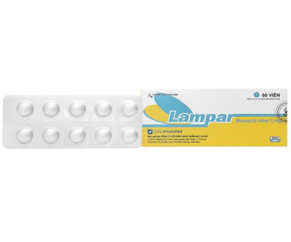 Thuốc trị trào ngược dạ dày, thực quản Lampar 5mg (6 vỉ x 10 viên/hộp)