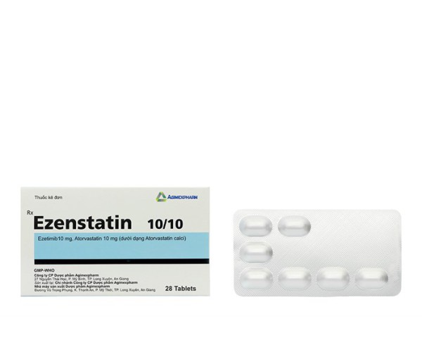 Thuốc điều trị mỡ máu Ezenstatin 10mg/10mg (4 vỉ x 7 viên/hộp) 