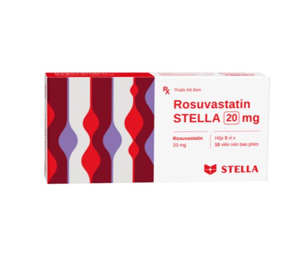 Thuốc trị mỡ máu Rosuvastatin Stella 20mg (3 vỉ x 10 viên/hộp)
