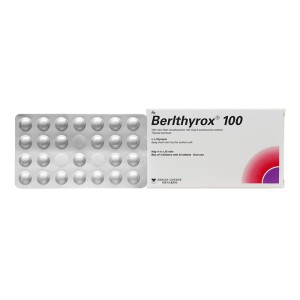 Thuốc trị bệnh lý tuyến giáp Berlthyrox 100mcg (4 vỉ x 25 viên/hộp)