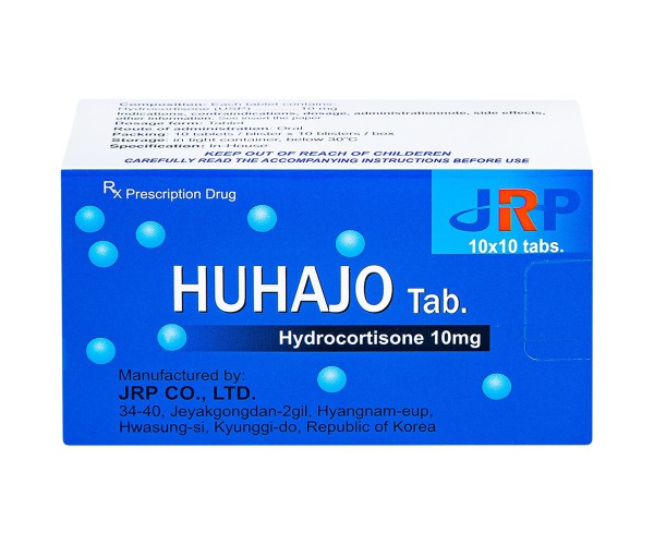 Thuốc điều trị suy vỏ thượng thận Huhajo Tab 10mg (10 vỉ x 10 viên/hộp)