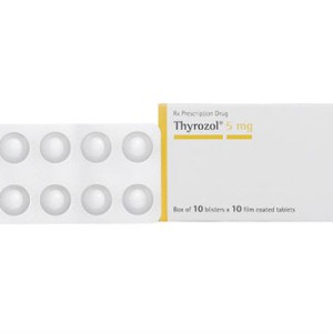 Thuốc trị bệnh lý tuyến giáp Thyrozol 5mg (10 vỉ x 10 viên/hộp)