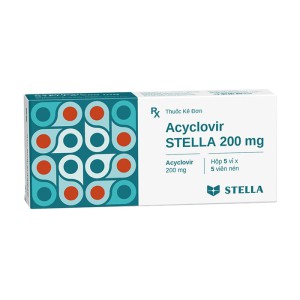Thuốc kháng virus Acyclovir Stella 200mg (5 vỉ x 5 viên/hộp)