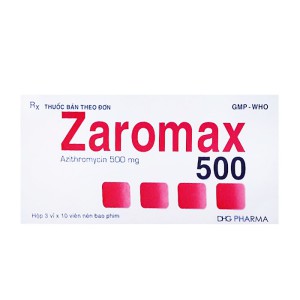 Thuốc kháng sinh Zaromax 500mg (3 vỉ x 10 viên/hộp)