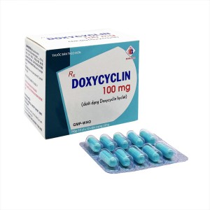 Thuốc kháng sinh Doxycyclin 100mg DMC (10 vỉ x 10 viên/hộp)