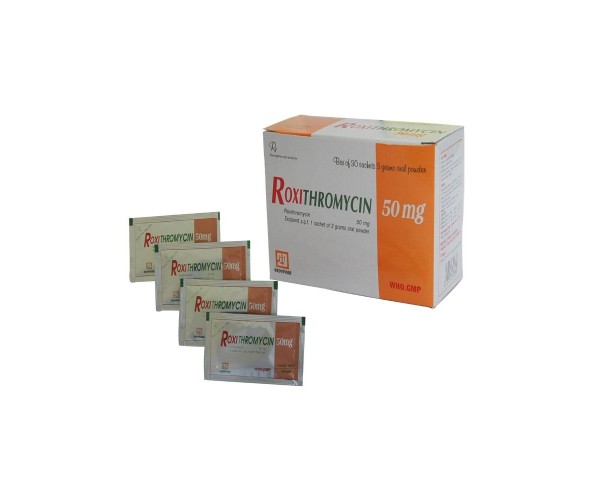 Thuốc kháng sinh Roxithromycin 50mg Nadyphar (30 gói/hộp) 