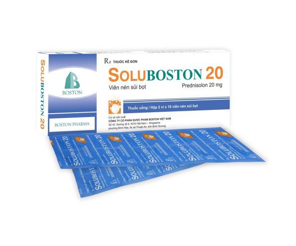 Thuốc kháng viêm Soluboston 20mg (2 vỉ x 10 viên/hộp)