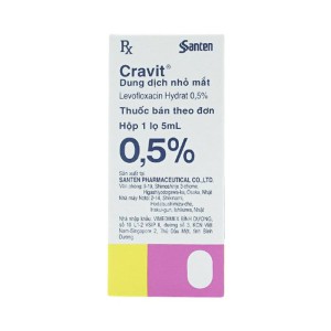 Dung dịch nhỏ mắt điều trị viêm bờ mi, viêm túi lệ Cravit 0,5% (5ml)