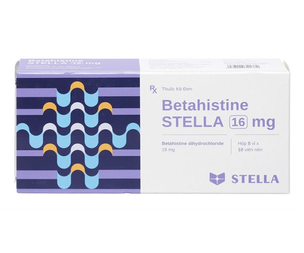 Thuốc trị rối loạn tiền đình Betahistine Stella 16mg (5 vỉ x 10 viên/hộp)
