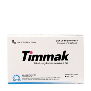 Thuốc điều trị chóng mặt, đau nửa đầu Timmak 3mg (6 vỉ x 10 viên/hộp)