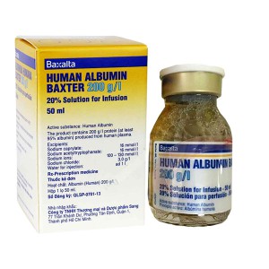 Dung dịch tiêm truyền Human Albumin 20% Baxter (50ml)