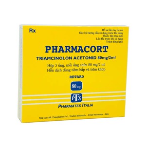 Hỗn dịch dùng tiêm bắp và tiêm khớp Pharmacort 80mg/2ml (5 ống/hộp)