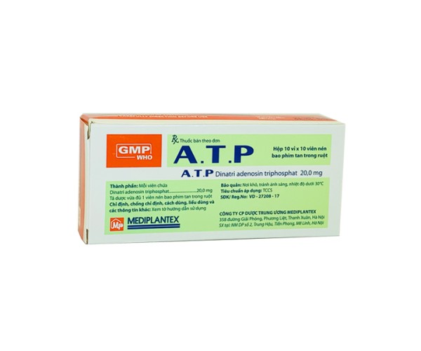 Thuốc A.T.P 20mg (10 vỉ x 10 viên/hộp)