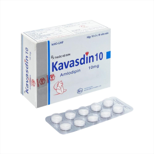Thuốc điều trị tăng huyết áp Kavasdin 10mg (10 vỉ x 10 viên/hộp)