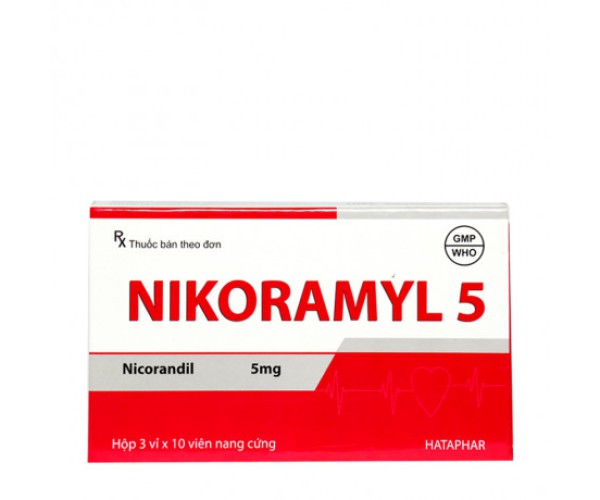 Thuốc tim mạch Nikoramyl 5mg (3 vỉ x 10 viên/hộp)