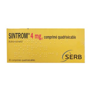 Thuốc chống đông điều trị nhồi máu cơ tim do huyết khối Sintrom 4mg (3 vỉ x 10 viên/hộp)