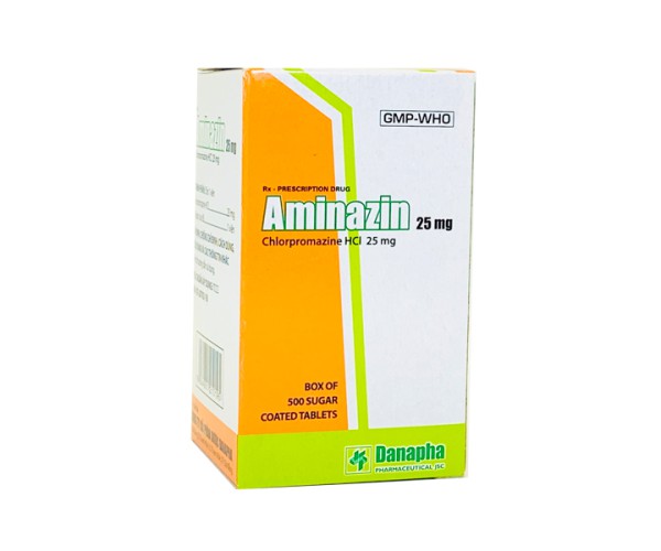 Thuốc điều trị tâm thần phân liệt Aminazin 25mg (500 viên/chai)