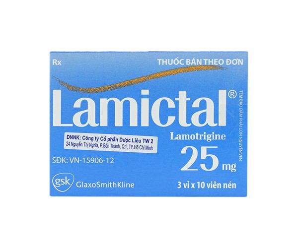 Thuốc trị bệnh động kinh, rối loạn lưỡng cực Lamictal 25mg (3 vỉ x 10 viên/hộp)