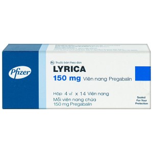 Thuốc trị động kinh Lyrica 150mg (4 vỉ x 14 viên/hộp)