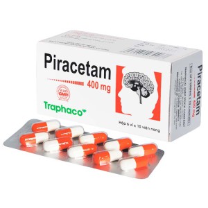 Thuốc điều trị suy giảm trí nhớ Piracetam 400mg Traphaco (6 vỉ x 10 viên/hộp)