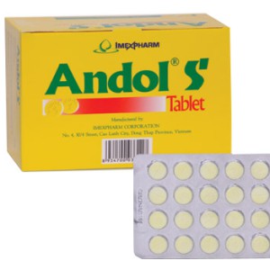 Thuốc điều trị cảm, sốt, nhức đầu Andol S (25 vỉ x 20 viên/hộp)