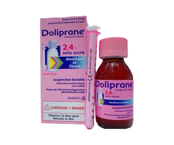 Siro giảm đau, hạ sốt Doliprane 2.4% Syrup (100ml)
