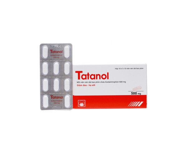 Thuốc giảm đau, hạ sốt Tatanol 500mg (10 vỉ x 10 viên/hộp)