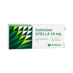 Thuốc chống dị ứng Cetirizine Stella 10mg (5 vỉ x 10 viên/hộp)