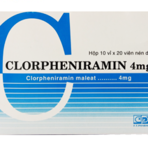 Thuốc điều trị viêm mũi dị ứng và các trường hợp dị ứng ngoài da Clorpheniramin 4mg F.T PHARMA (10 vỉ x 20 viên/hộp) 