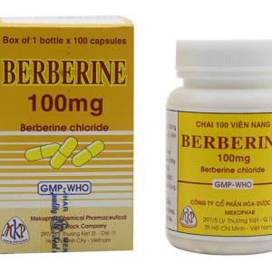 Thuốc trị tiêu chảy, kiết lỵ  Berberine 100mg MKP (100 viên/chai)