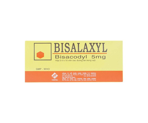Thuốc điều trị táo bón, thải sạch ruột Bisalaxyl 5mg (5 vỉ x 10 viên/hộp)
