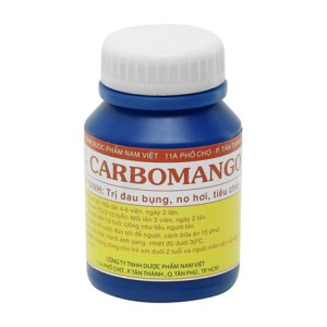 Thuốc trị đầy hơi, khó tiêu Carbomango (100 viên/lọ)