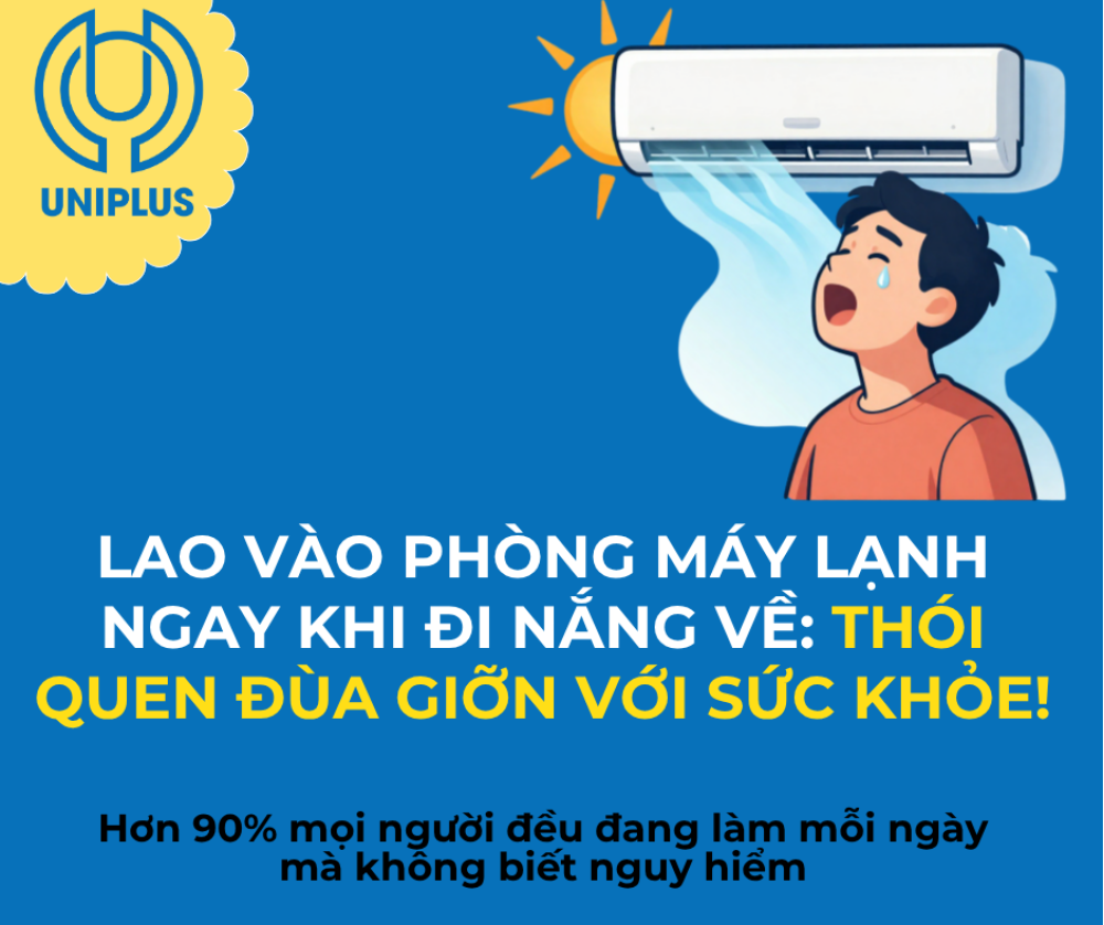 Đừng Để Sốc Nhiệt Máy Lạnh! 3 Bước Bảo Vệ Cơ Thể Khi Đi Nắng Về