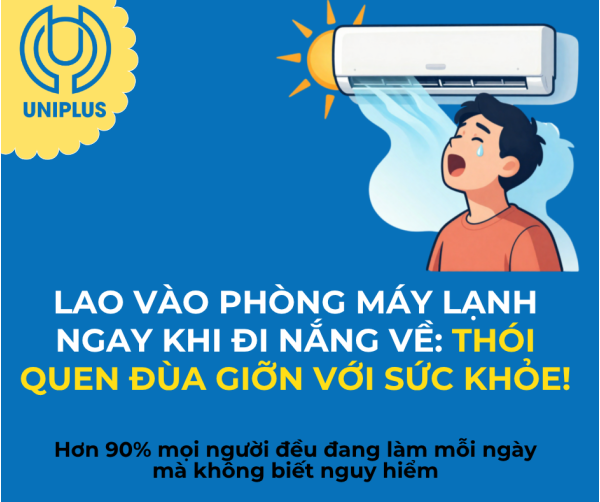 Đừng Để Sốc Nhiệt Máy Lạnh! 3 Bước Bảo Vệ Cơ Thể Khi Đi Nắng Về Đừng Để Sốc Nhiệt Máy Lạnh! 3 Bước Bảo Vệ Cơ Thể Khi Đi Nắng Về