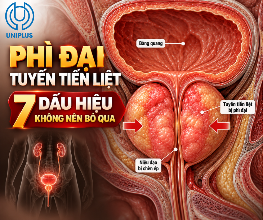 Phì đại tuyến tiền liệt: 7 dấu hiệu nam giới không nên bỏ qua Phì đại tuyến tiền liệt: 7 dấu hiệu nam giới không nên bỏ qua