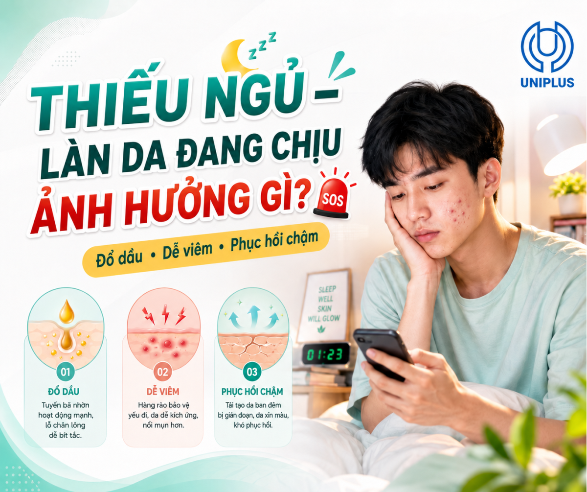Thức khuya có gây mụn không? 3 ảnh hưởng của thiếu ngủ đến da
