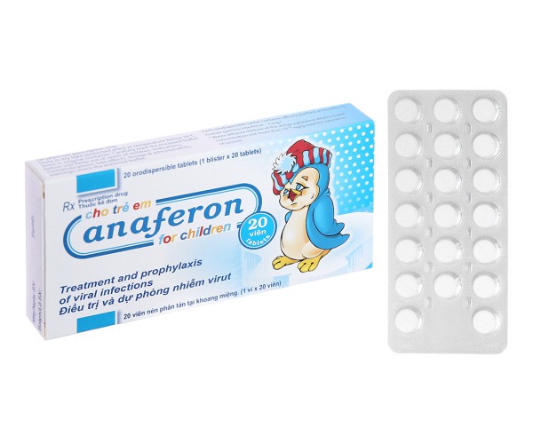 Dự phòng và hỗ trợ điều trị nhiễm virut  Anaferon ( 20 viên/ hộp ) 