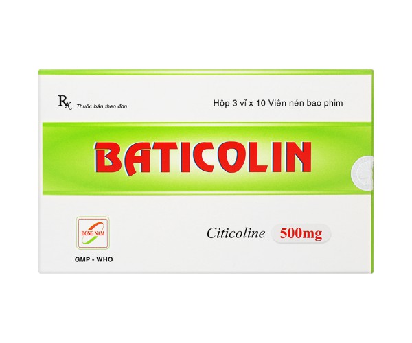 Thuốc điều trị mạch máu não  Baticolin 500mg ( hộp 30 viên ) 