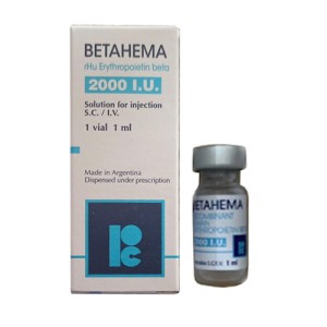 Thuốc tiêm truyền điều trị thiếu máu ở bệnh nhân suy thận mạn tính  Betahema 2000 IU 