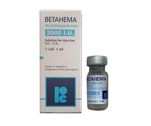 Thuốc tiêm truyền điều trị thiếu máu ở bệnh nhân suy thận mạn tính  Betahema 2000 IU 
