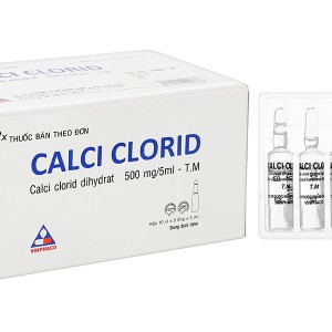 Thuốc tiêm  Calci Clorid 500mg/5ml ( 10 vỉ x 5 ống) 